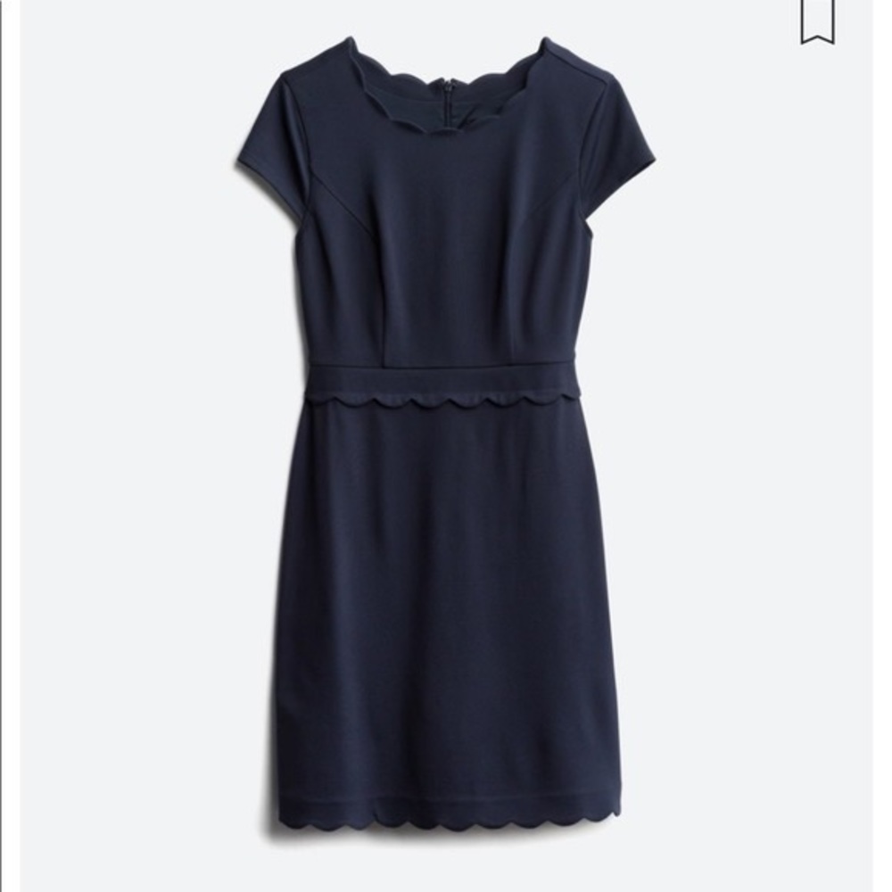 41 Hawthorn Navy Scalloped Dress